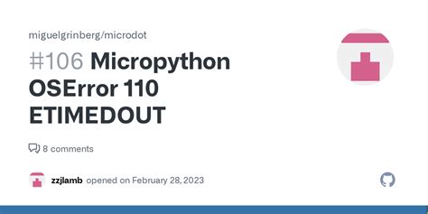 Oct 08, 2020 1 Answer. . Oserror micropython